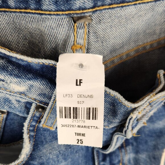 NWT LF Carmar High Rise Torne Marietta Cut Out Distressed Jeans sz 25 - Picture 9 of 11